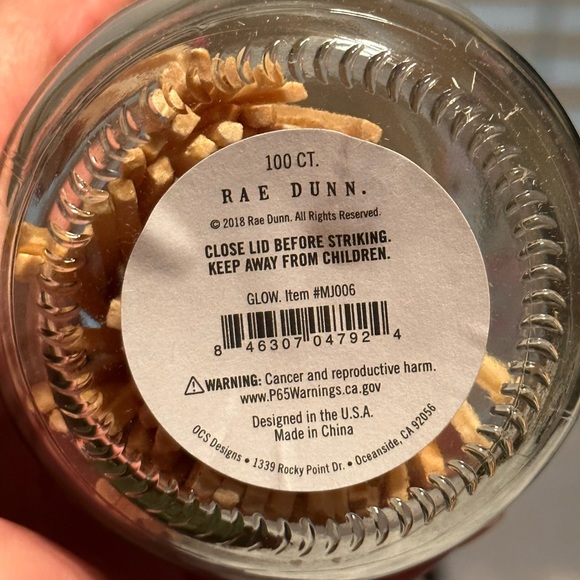 Rae Dunn Stick match glass container - Picture 3 of 3